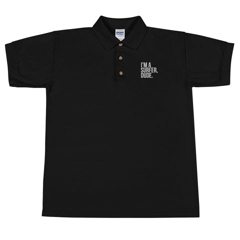 Surfer Block Embroidered Polo Shirt